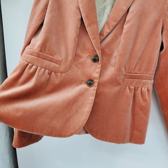 Vintage J. Crew Y2K French Girl Cozy Preppy Academia Soft Girl Cottage Blazer 8P - Picture 6 of 8